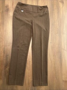 LISETTE Brown Straight-Leg Dress Trousers